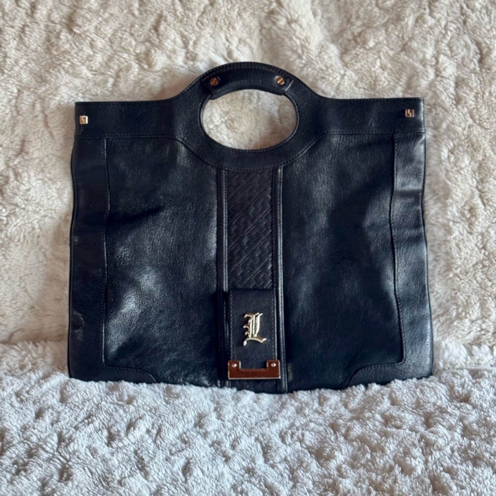 Black Vintage L.A.M.B Tote Clutch in Excellent Condition